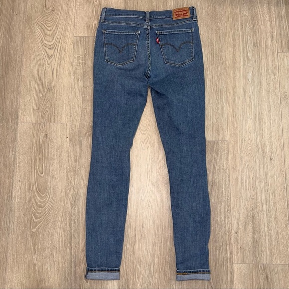 Classic Blue Distressed Women's Jeans - Picture 2 of 5